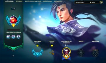 SKIN MASTER YI ESPADA ETERNA [ PLATINA 2 COM MMR ALTÍSSIMO ] + [ TROCA NICK ]