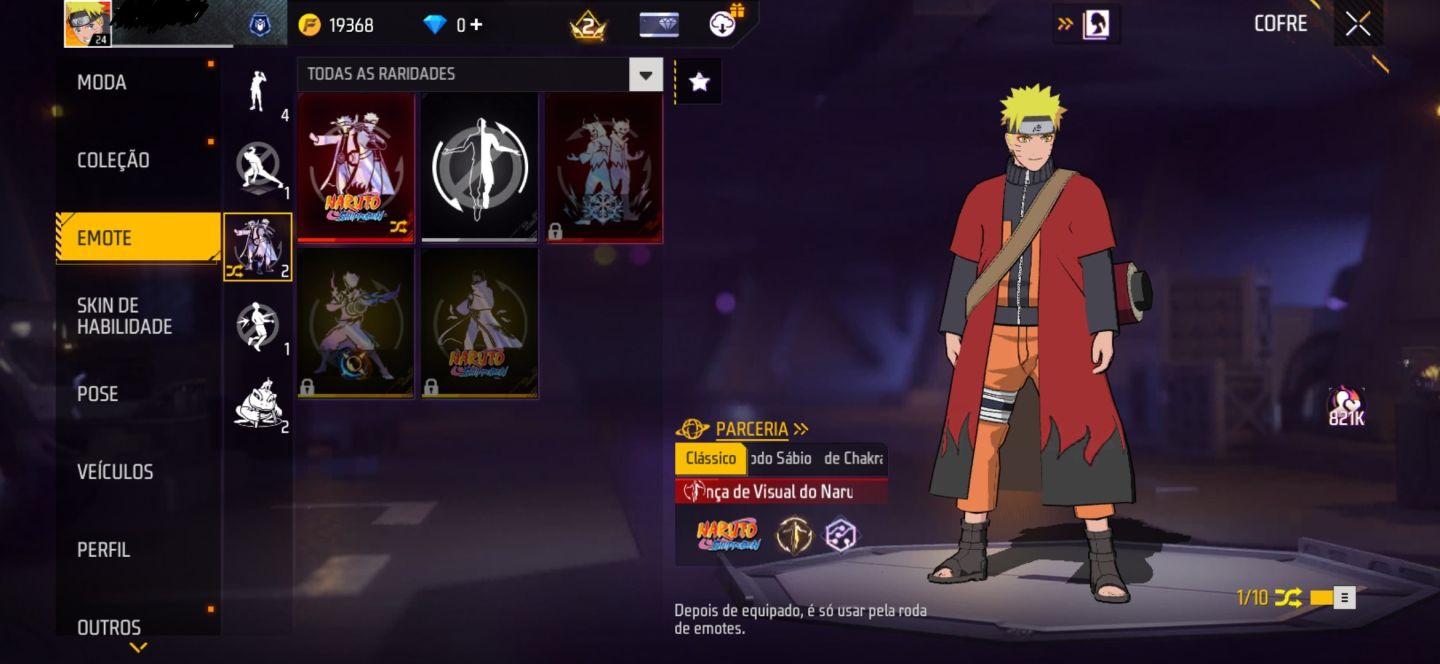 CONTA BOT NARUTO FREE FIRE