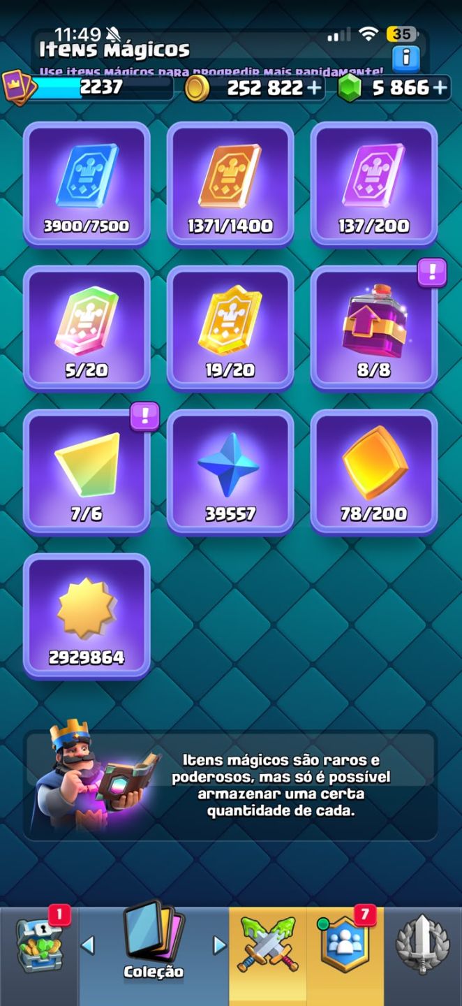 CONTA CLASH DE 9 ANOS nivel de conta 2237, 96 LV 16, 27 LV 15, TODAS EVOLUÇÕES