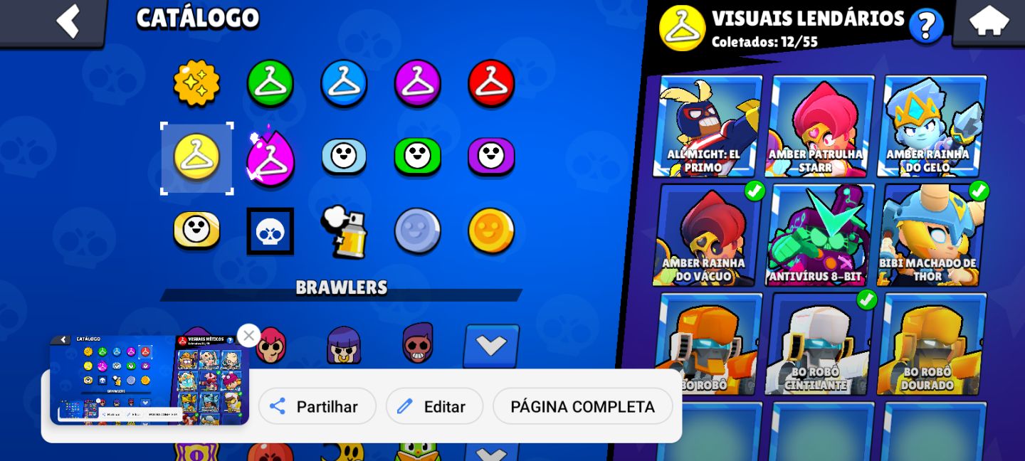 Conta Brawl Stars Completa Skins e Conteúdos Exclus