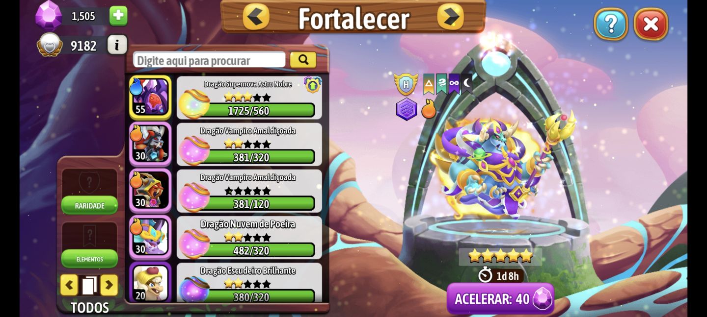 Conta de Dragon City com várias Skins