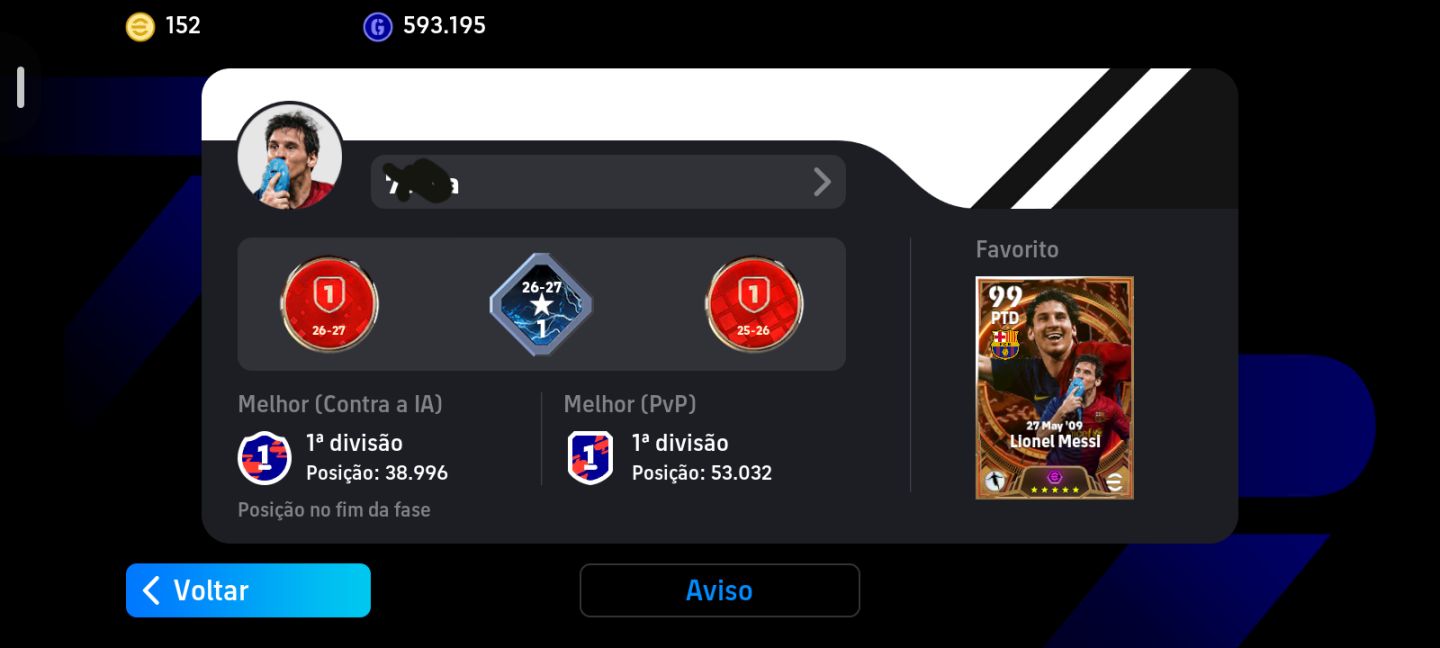 Conta eFootball - Completa full épica e bem montada (3285 de força coletiva)