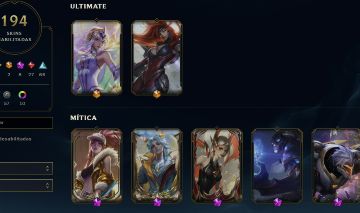 Conta de LOL = lvl 156 + 194skins + 2 ultimate