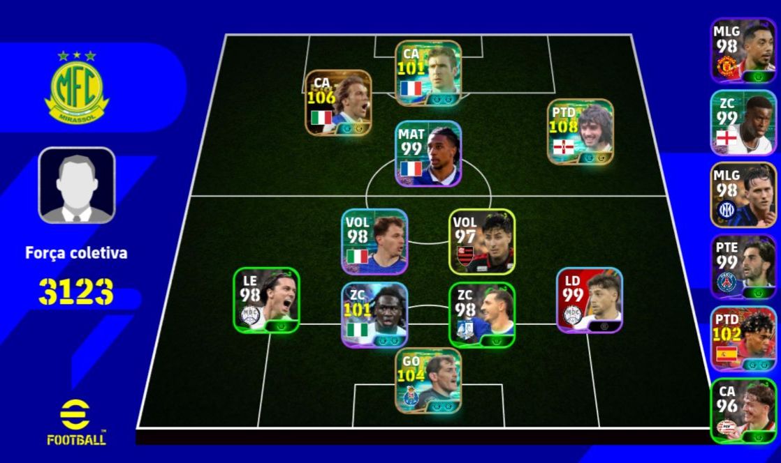 CONTINHA BRABA COM O NOVO DEL PIERO 108 E GEORGE BEST 109!
