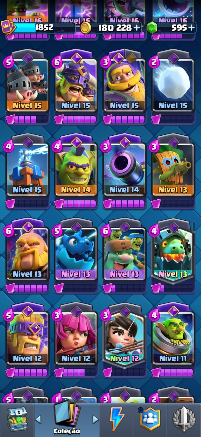 CONTA CLASH ROYALE | TORRE 16 | 41 CARTAS NV. 16 | 9 HERÓICAS | 22 EVOLUÇÕES