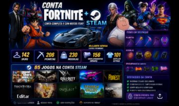 Conta Fortnite 142 Skins + Steam 85 Jogos | McLaren | Muitas Collabs