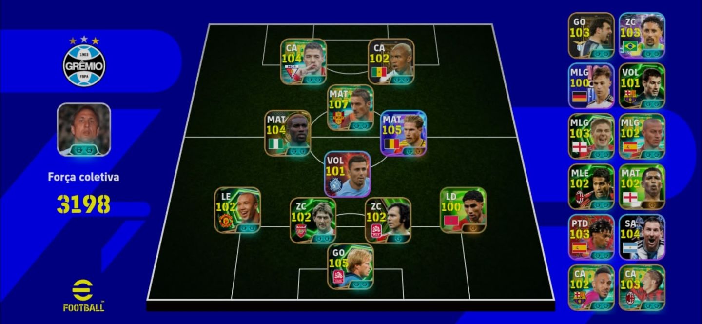 Conta de eFootball Totti e Okocha, FULL ACESSO