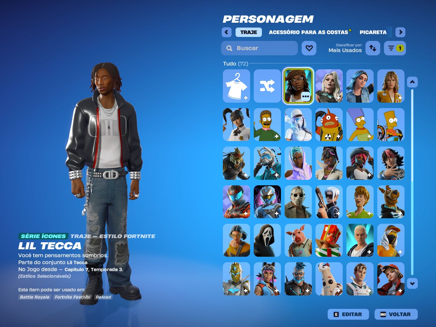 Conta Tryhard Fortnite Preço Acessível