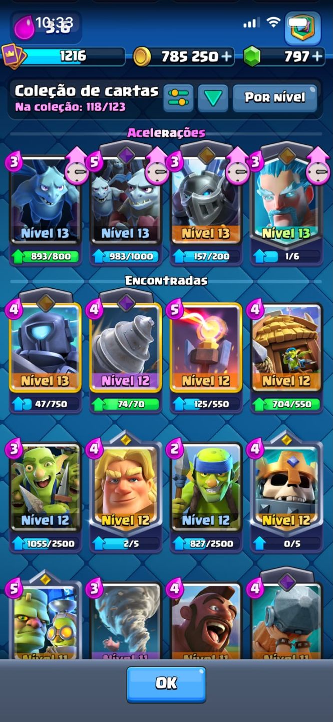 Conta de clash rara mt rara