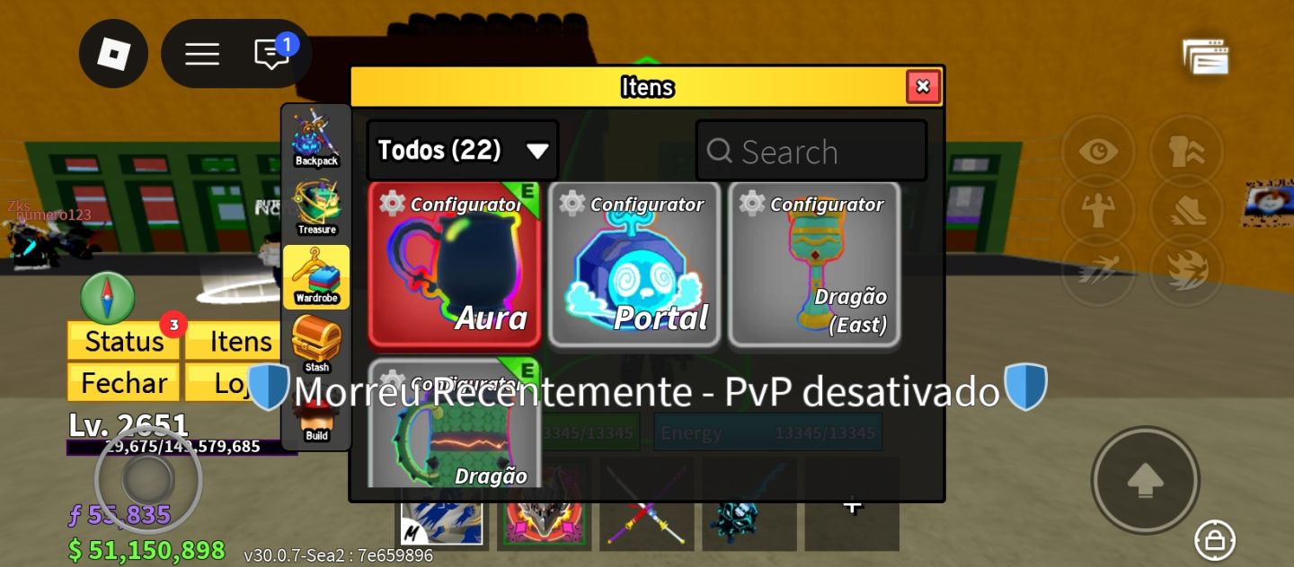 Conta de roblox - blox fruits