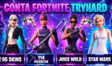 CONTA FORTNITE TRYHARD | Aura, Kor, Picareta Pé de Cabra | 55 Skins + 114 Pic