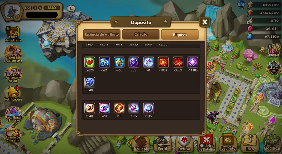 4 LDS [LUCIFER+DARK ARAGORN+PATER+SALAH] J1 MUITA RUNA / 200+ MOBS / 29K CRISTAL