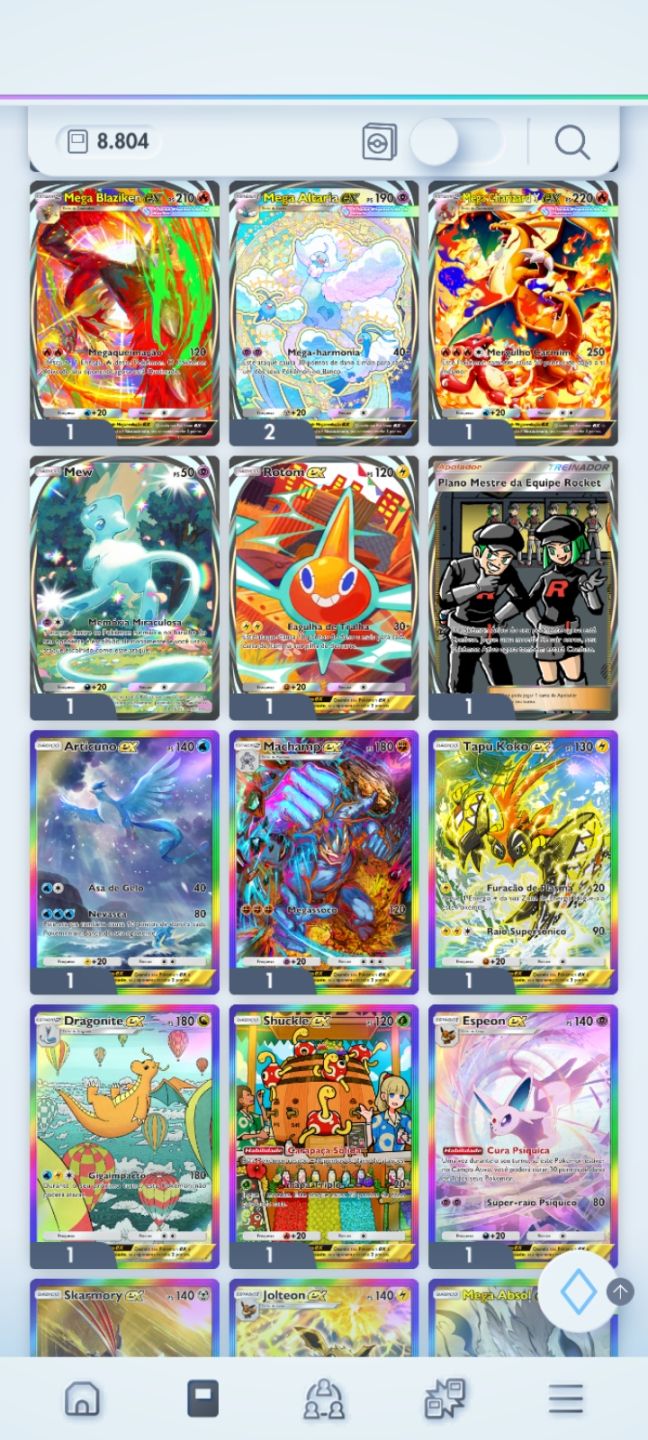 Conta nível 57 | +8 mil cartas | 4 cartas gold | 14 cartas imersivas