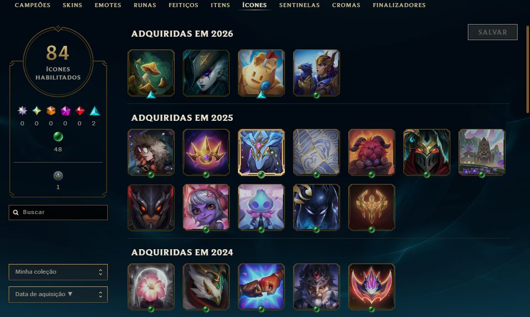 CONTA PRA SMURF LVL 55 - PLATINA 4 - 1 SKIN LENDARIA - 8 EPICAS MMR ALTO