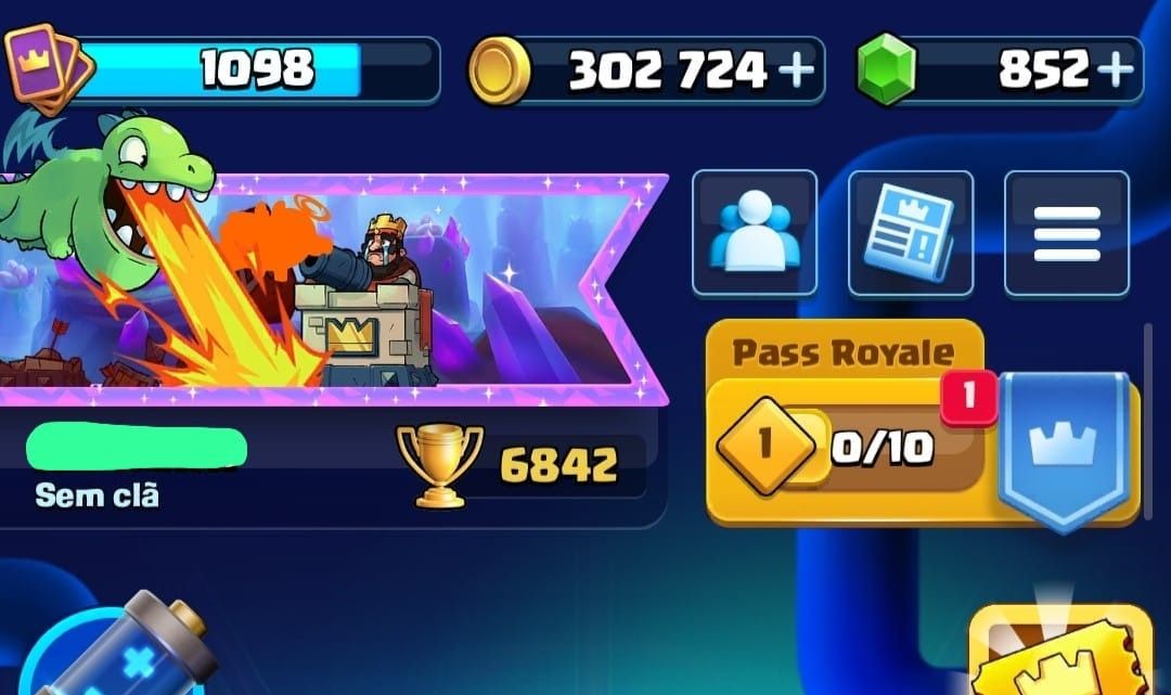 CONTA CLASH ROYALE - MUITAS CARTAS E TROFÉUS