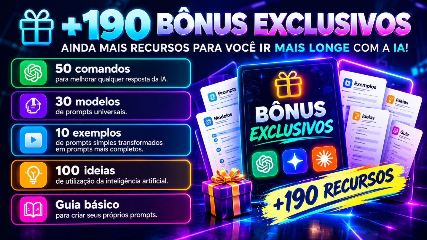 1.000+ Prompts para IA | Criar, e Trabalhar | ChatGPT + Gemini + Claude