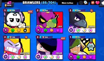 Brawl Stars conta com 24 brawlers no 11, 88/104 muitos visuais,Valor negociável