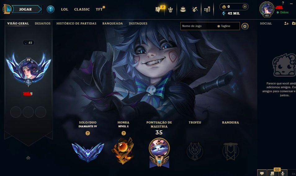 Conta main sup peel | diamante 4 com 69% de WR !