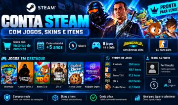 CONTA FULL ACESSO STEAM COM SKINS E DIVERSAS MEDALHAS