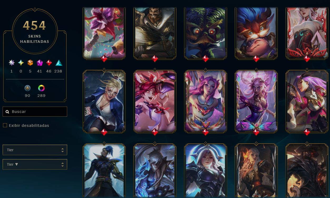CONTA RIOT (LOL, VALORANT) contendo muuitas skins épicas lendarias e muito mais