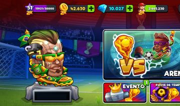 Conta (HeadBall 2), incluindo traje da seleção brasileira e 10.000 diamantes.