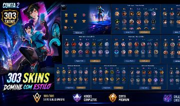 1 x CONTA MOBILE LEGENDS, 303 SKINS