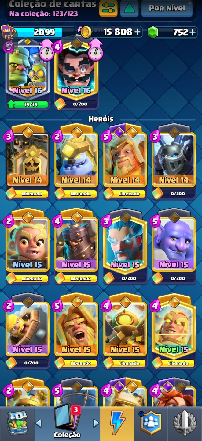 CONTA DE CLASH ROYALE GEMADA
