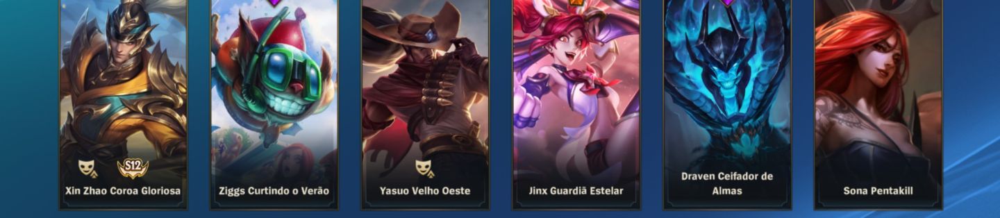 CONTA Wild rift- grão mestre todos os campeões e 110 skins lendárias