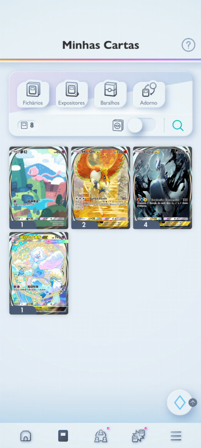 Conta Pokémon TCG - NV 37 com mais de 2k cartas, muitos Shinys e Full Art!!!