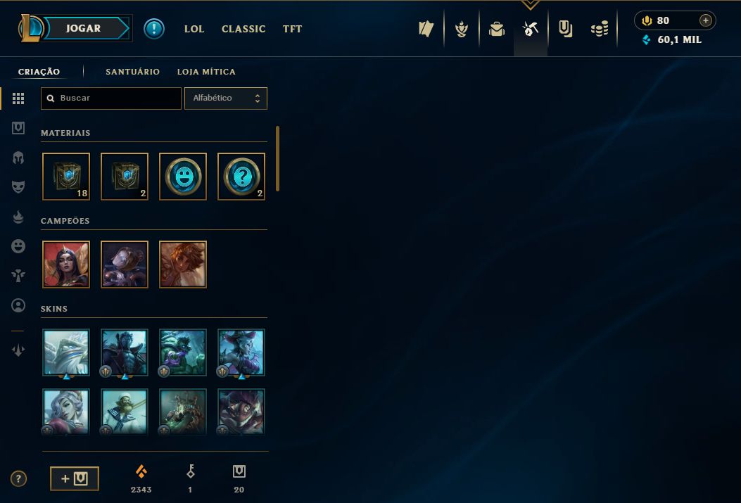 Conta LOL mmr mestre (caiu pra d1 por inatividade) lvl 429, 227 skins