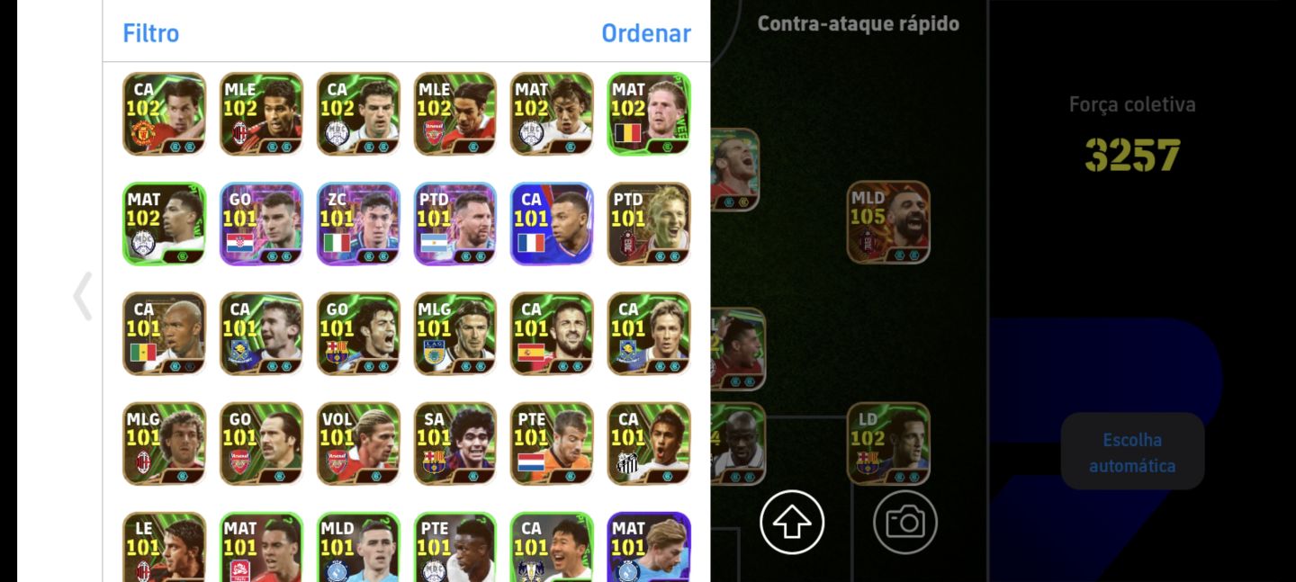 CONTA COM 3261 DE FORÇA!! SO JOGADORES METAS E ELENCO COMPLETO TOP(SO HJ)