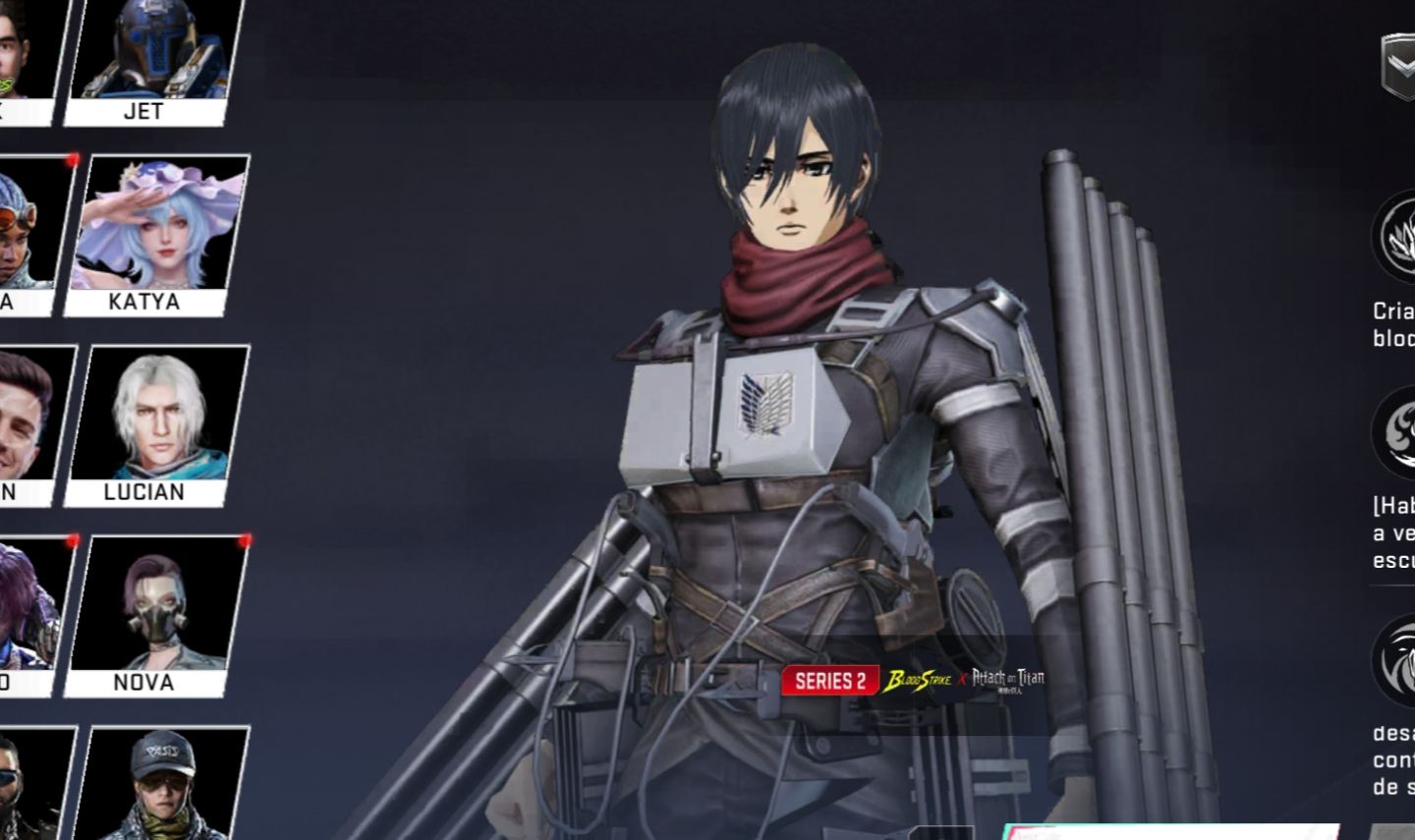 Conta Blood Strike com várias skin de arma e personagem gastei mais de 400 reis