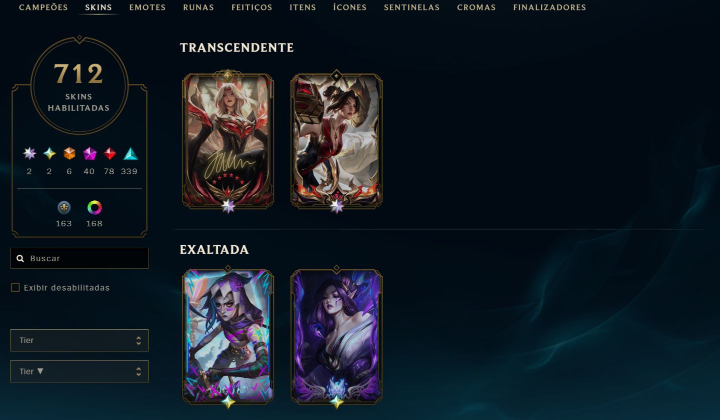 CONTA LOL | MUITAS SKINS + CAMPEÕES | PRONTA PARA JOGAR