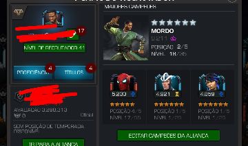 Acc inicial mtc Marvel torneio dos campeões NV 41