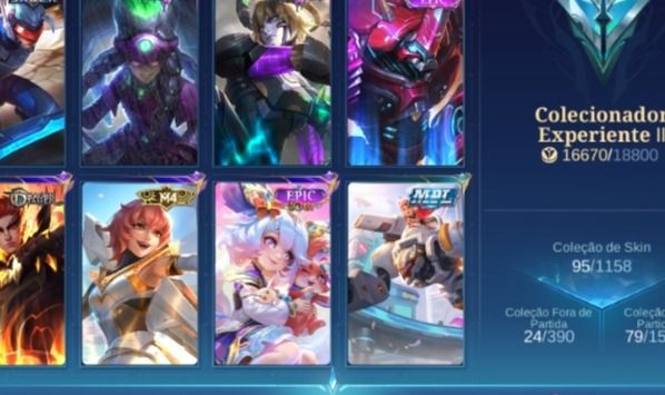 Conta Mlbb com ótimas skins