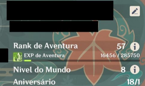 CONTA GENSHIN IMPACT COM 13 PERSONAGENS T5, E 3 ARMAS T5