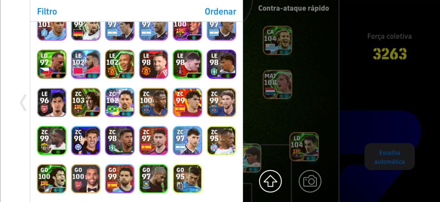 CONTA eFOOTBALL 3263 DE FORÇA COLETIVA