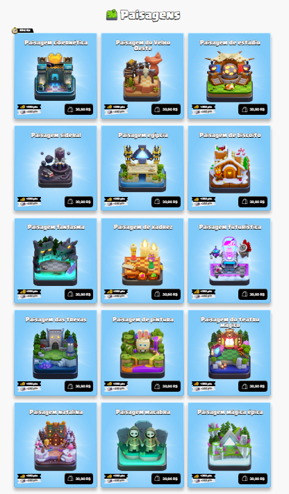 BILHETE DOURADO/GEMAS/PAISAGENS [ CLASH OF CLANS ] [ ENTREGA RÁPIDA ]