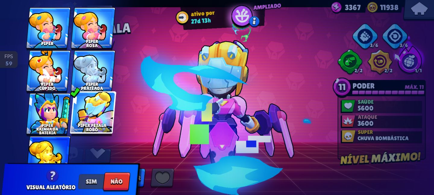 Conta Brawl Stars 2019 | 58K Troféus | Todos os Brawlers |+200 Skins.Negociável