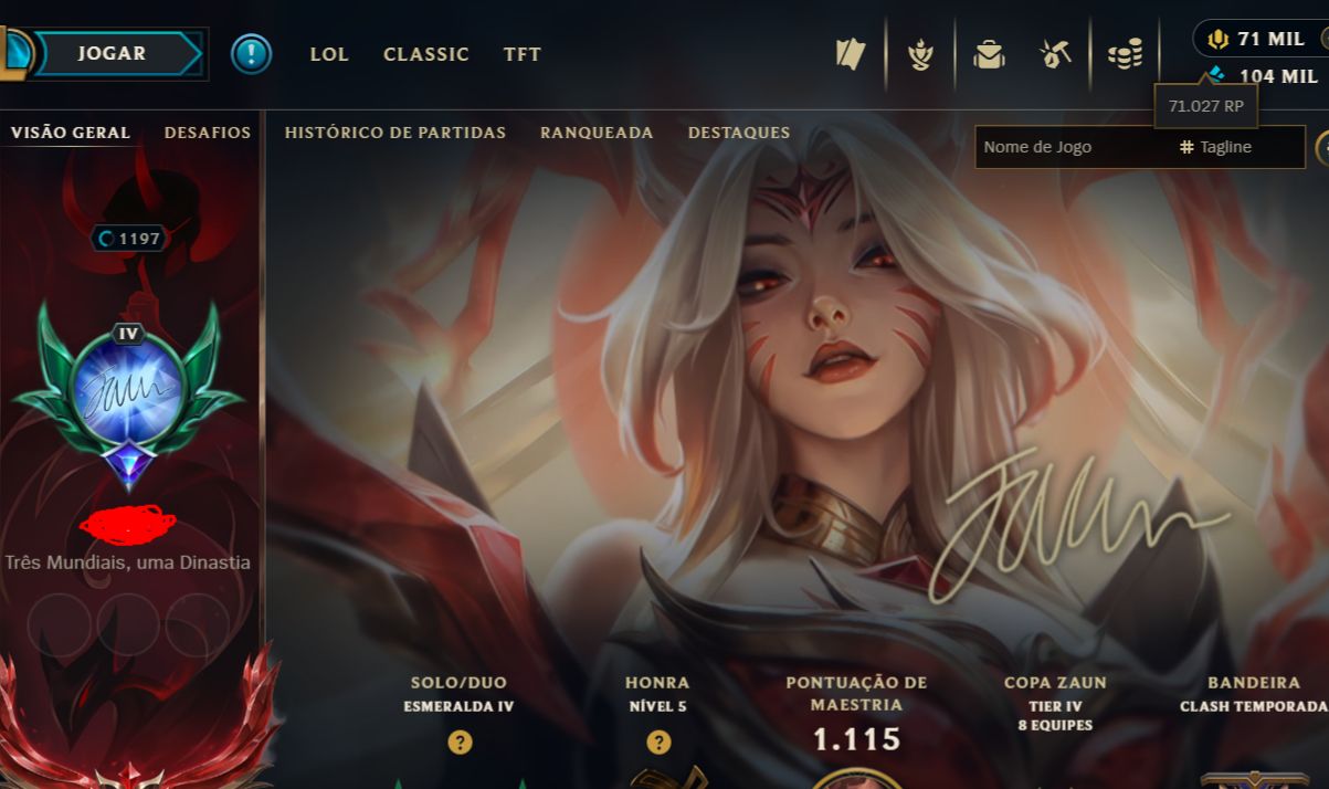 Conta Colecionador Ahri Imortalizada Autografada + PAX Sivir + 71k RP e gachas