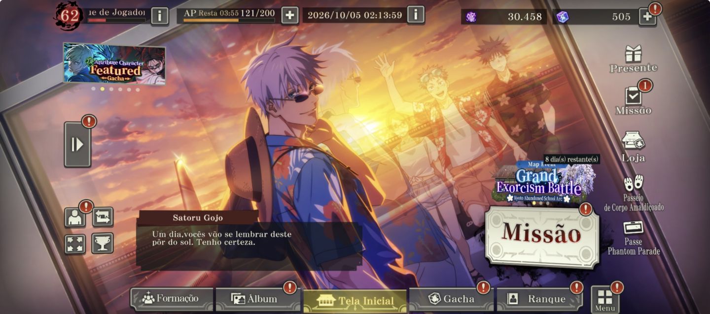 Conta JJK PAREDE 11 LIMITADOS END GAME MUITO BEM UPADA METAS