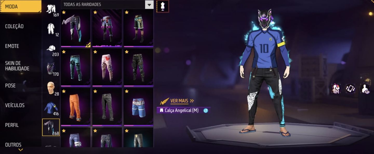 CONTINHA TOP! AK, M4A1, UMP NV.5, CALÇA ANGELICAL, BLUE LOCK, MÁSCARA DO THURZIN