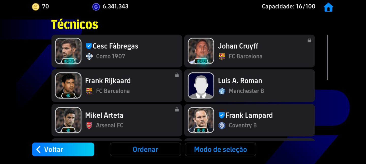 CONTA EFOOTBAL COM DEL PIERO META E SHEVCHENKO