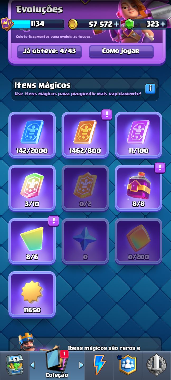 Conta de Clash Royale com torre do rei nível 12