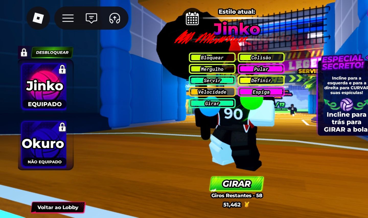 CONTA ROBLOX VOLEYBALL COM ITENS DA SEASON 3 + BLOXFRUITS