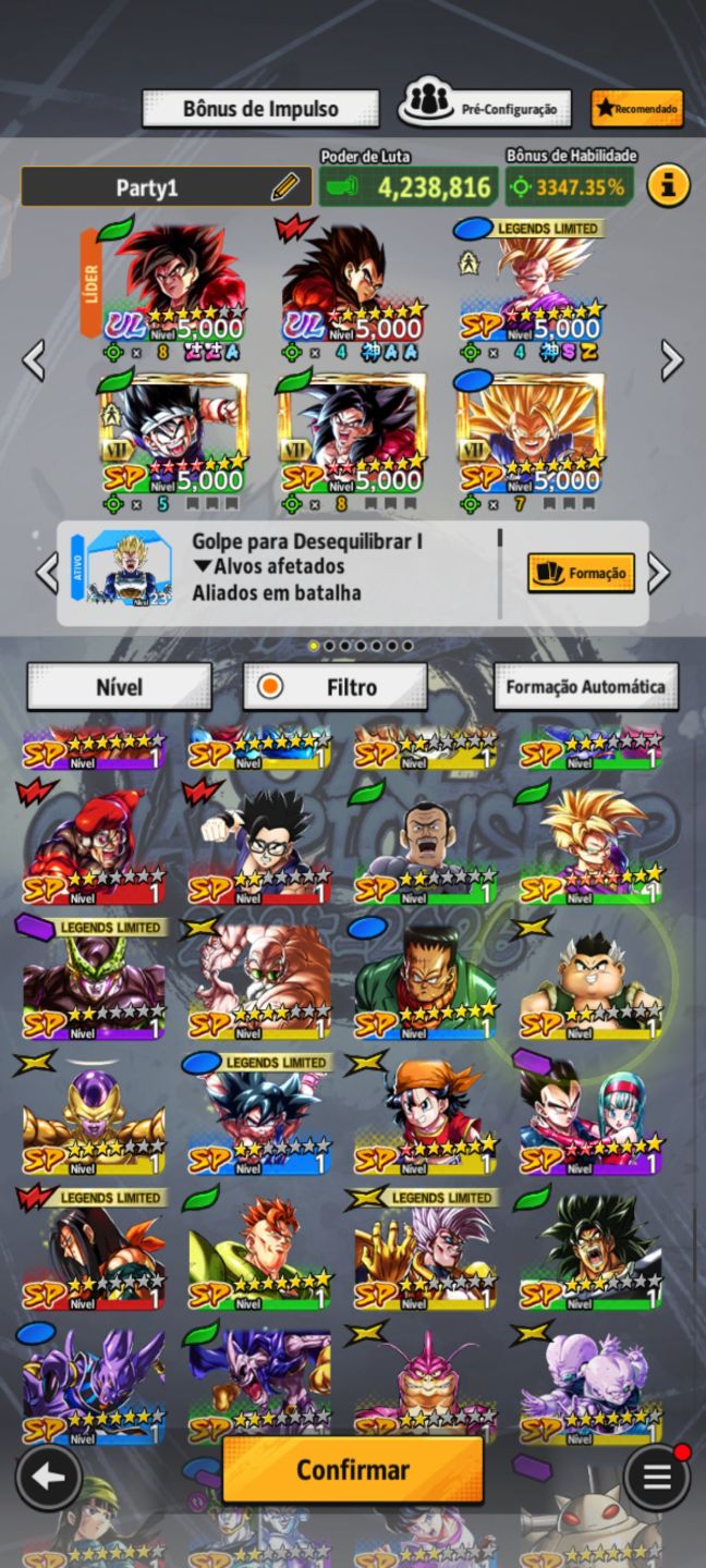 CONTA DRAGON BALL LEGENDS ÓTIMA CONTA PARA PVP