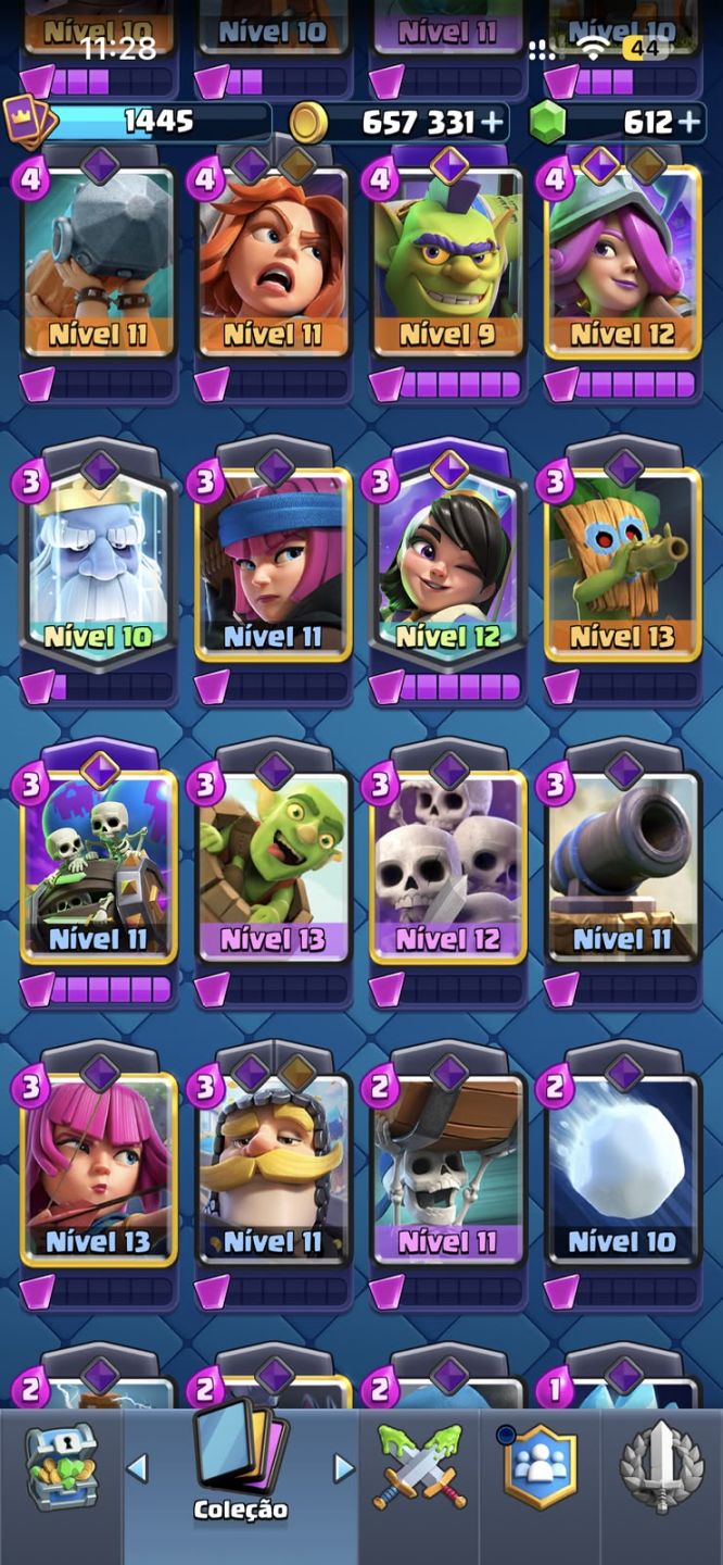 CLASH ROYALE | 8.157 TROFÉUS | 122/123 CARTAS | MESTRE I | 612 GEMAS