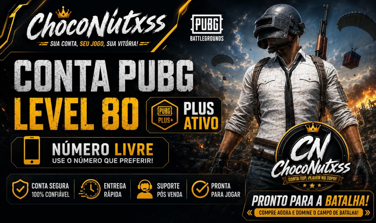 CONTA PUBG LEVEL 80 | PLUS ATIVO | NÚMERO LIVRE | RANK READY