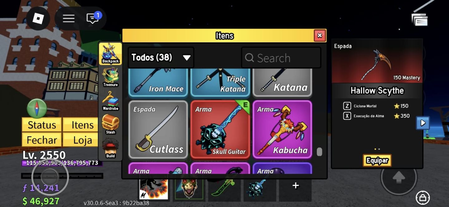 CONTA ROBLOX RARISSIMA FOCADA NO KING LEGACY E BLOX FRUITS (ENTREGA AUTOMÁTICA)