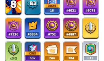 CONTA DE CLASH ROYALE COM EMBLEMA DE TOP GLOBLAL E 40 EVOS